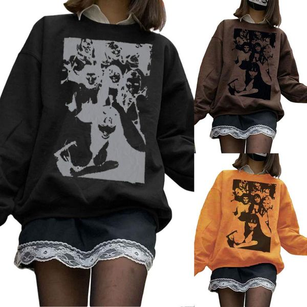 women's hoodies & sweatshirts spring autumn o-neck long sleeve print pullover women loose clothes oversized sweatshirt vintage harajuk, Black
women's hoodies & sweatshirts spring autumn o-neck long sleeve print pullover women loose clothes oversized sweatshirt vintage harajuk, Black