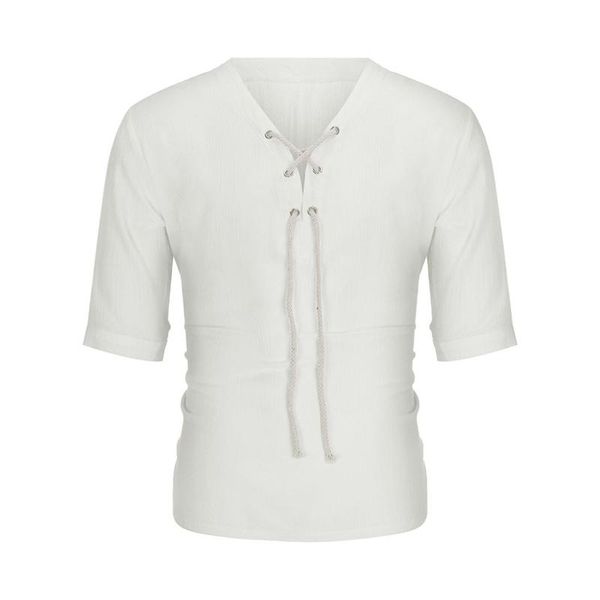 men's t-shirts cotton linen shirts for men retro pure half sleeve v-neck personality blouse casual lace up bandage clothing 2021, White;black
men's t-shirts cotton linen shirts for men retro pure half sleeve v-neck personality blouse casual lace up bandage clothing 2021, White;black