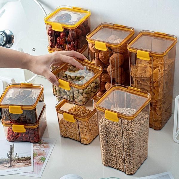 storage bottles & jars clear transparent sealed box kitchen food grain plastic container stackable square nut snack tank organizer b03e
storage bottles & jars clear transparent sealed box kitchen food grain plastic container stackable square nut snack tank organizer b03e