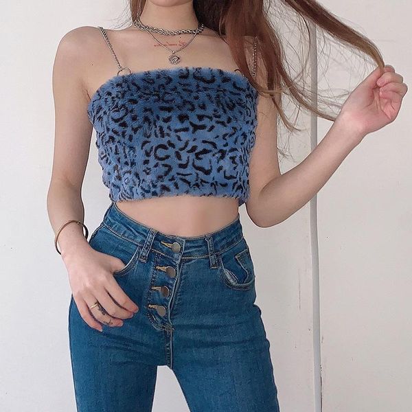 fashion women camis summer chain strap blue tank 2021 plush leopard vest feminino ladies elastic short camisole women's tanks &, White
fashion women camis summer chain strap blue tank 2021 plush leopard vest feminino ladies elastic short camisole women's tanks &, White