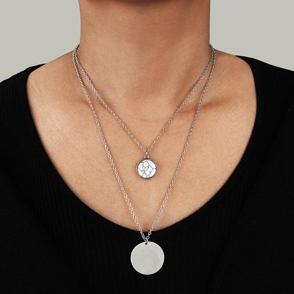 pendant necklaces multi-layer necklace women's european and american fashion personalized alloy, Silver
pendant necklaces multi-layer necklace women's european and american fashion personalized alloy, Silver