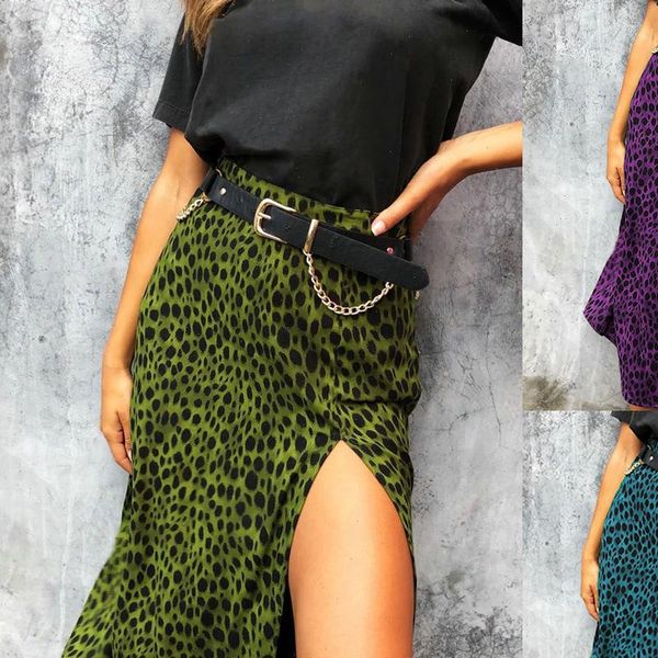 women skirt summer split high waist skirts womens leopard ptint midi for drop, Black
women skirt summer split high waist skirts womens leopard ptint midi for drop, Black