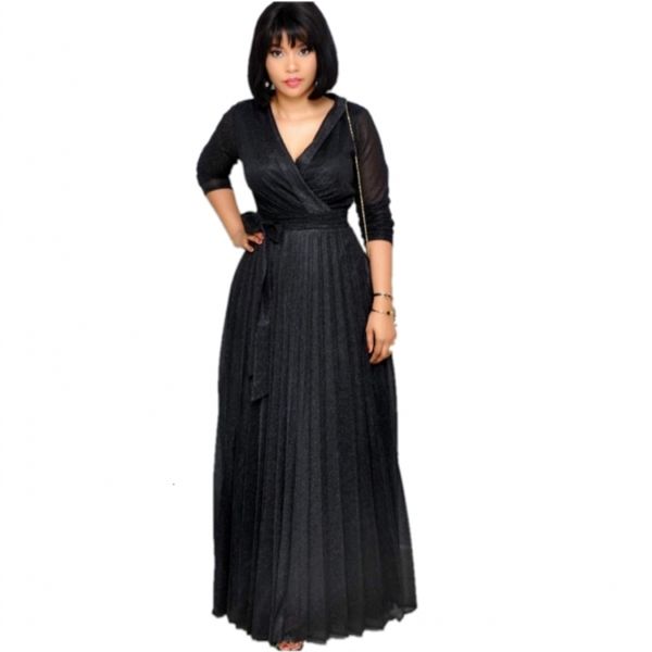 dresses reflective long dress women pleated deep v neck elegant spring high waist belt evening party black maxi, Black;gray
dresses reflective long dress women pleated deep v neck elegant spring high waist belt evening party black maxi, Black;gray