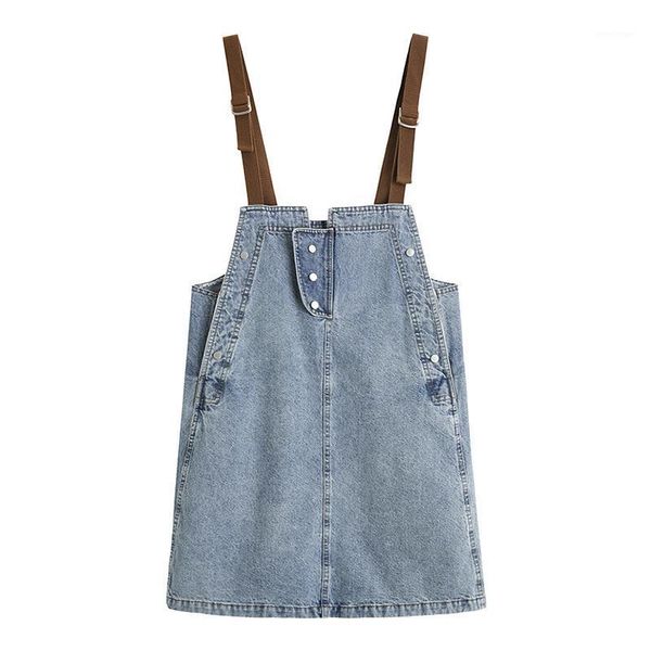 denim strap dress women's autumn 2021 loose korean fashion small half length short suspender summer casual dresses, Black;gray
denim strap dress women's autumn 2021 loose korean fashion small half length short suspender summer casual dresses, Black;gray