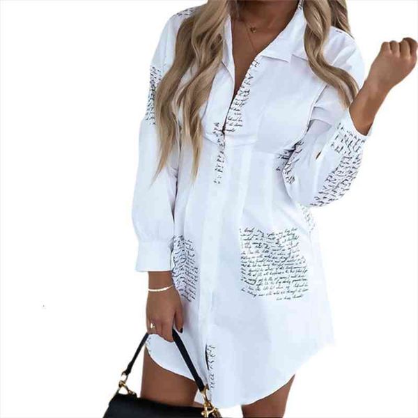 office ladies elegant letter print shirts women long sleeve turn-down collar slim casual fashion blouses shirtdress, White
office ladies elegant letter print shirts women long sleeve turn-down collar slim casual fashion blouses shirtdress, White