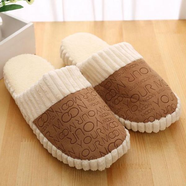 autumn winter warm letters slippers splicing soft anti-slip suede bottom couple cotton female, Black
autumn winter warm letters slippers splicing soft anti-slip suede bottom couple cotton female, Black