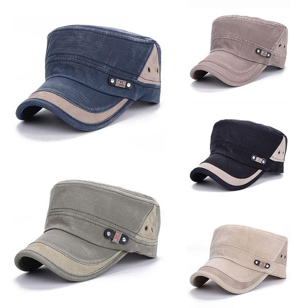 wide brim hats sun hat trendy cotton cap korean style summer sunshade spliced military fashionable adjustable flat, Blue;gray
wide brim hats sun hat trendy cotton cap korean style summer sunshade spliced military fashionable adjustable flat, Blue;gray
