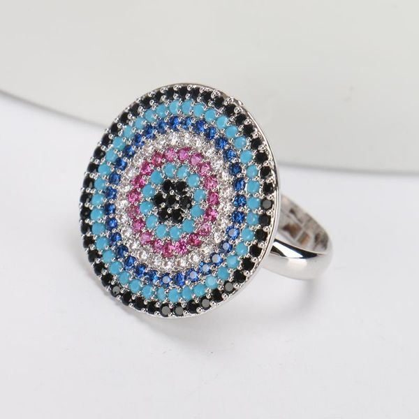 cluster rings lucky eye copper micro zircon ring men women evil couple fashion jewelry luxury adjustable ey4674, Golden;silver
cluster rings lucky eye copper micro zircon ring men women evil couple fashion jewelry luxury adjustable ey4674, Golden;silver