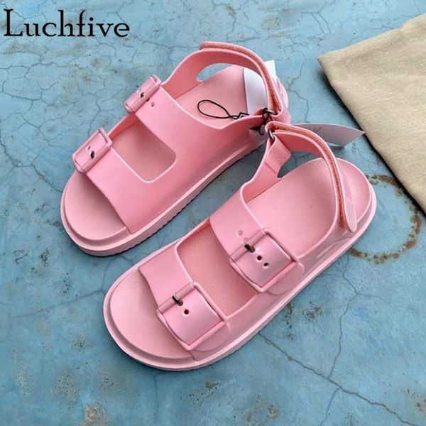 sandals jelly candy colors summer thick bottom platform shoes women runway peep toe beach flats buckle strap pink ladies, Black
sandals jelly candy colors summer thick bottom platform shoes women runway peep toe beach flats buckle strap pink ladies, Black