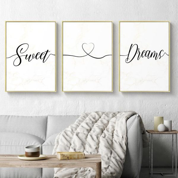paintings minimalist black and white word prints posters sweet dreams quotes canvas painting wall art for nursery bedroom home decor
paintings minimalist black and white word prints posters sweet dreams quotes canvas painting wall art for nursery bedroom home decor