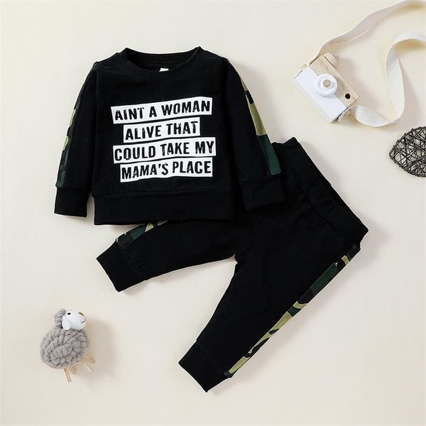winter children sets casual long sleeve o neck letter t-shirt black trousers cute 2pcs girls boys clothes 0-2t 210629, White
winter children sets casual long sleeve o neck letter t-shirt black trousers cute 2pcs girls boys clothes 0-2t 210629, White