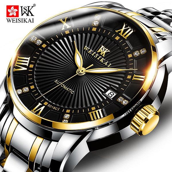 wristwatches brand men mechanical watch luxury automatic watches calendar fashion luminous 316l steel waterproof wristwatch clock gift, Slivery;brown
wristwatches brand men mechanical watch luxury automatic watches calendar fashion luminous 316l steel waterproof wristwatch clock gift, Slivery;brown