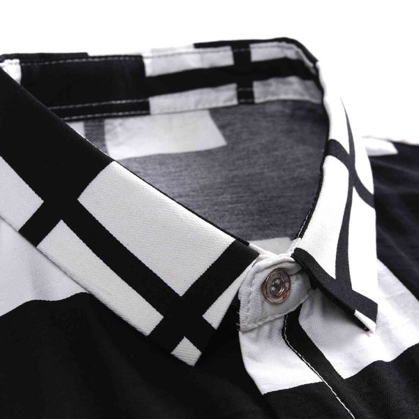 stage show dress men's shirt short sleeves trellises fashion impression shirts, White;black
stage show dress men's shirt short sleeves trellises fashion impression shirts, White;black