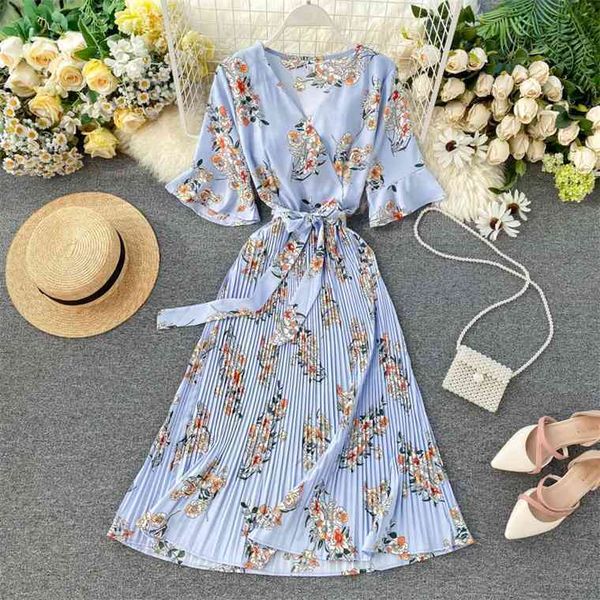 boho v neck floral print summer bandage dress midi long chiffon party women casual elegant pleated beach holiday dresses, Black;gray
boho v neck floral print summer bandage dress midi long chiffon party women casual elegant pleated beach holiday dresses, Black;gray