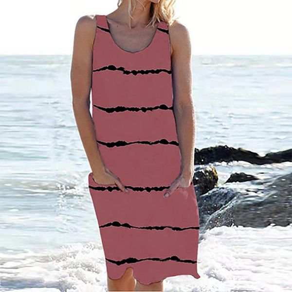 casual dresses women striped printed summer dress 2021 v-nech sleeveless pocket midi ladies holiday party vintage, Black;gray
casual dresses women striped printed summer dress 2021 v-nech sleeveless pocket midi ladies holiday party vintage, Black;gray