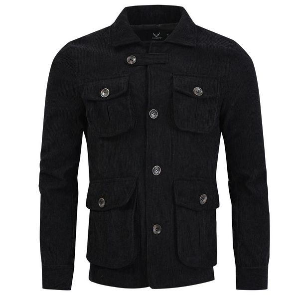 men's jackets autumn 2021 fashion large three-dimensional four pocket british corduroy jacket coats, Black;brown
men's jackets autumn 2021 fashion large three-dimensional four pocket british corduroy jacket coats, Black;brown