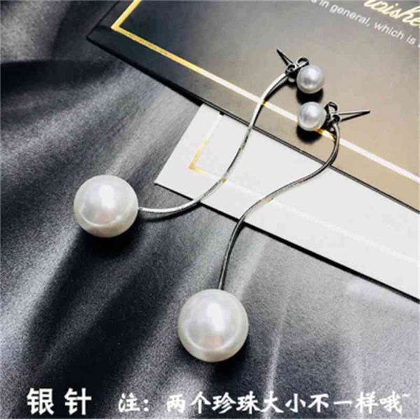 925 silver needle women's fashion simple long size small fragrance net red versatile pearl earrings, Golden
925 silver needle women's fashion simple long size small fragrance net red versatile pearl earrings, Golden