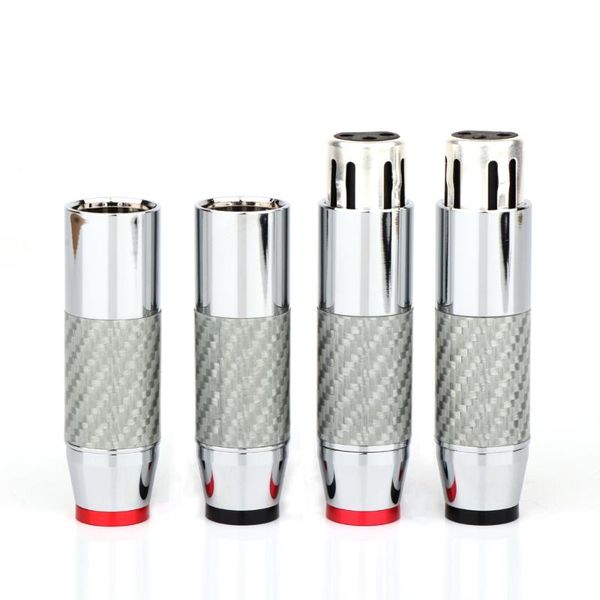 smart power plugs 4pcs yter carbon fiber silver plated xlr connector plug 3pin audio balance female jack
smart power plugs 4pcs yter carbon fiber silver plated xlr connector plug 3pin audio balance female jack