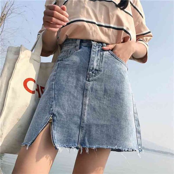 arrival summer women high waist mini skirt zipper design vintage a-line s all-matched casual denim s275 210512, White
arrival summer women high waist mini skirt zipper design vintage a-line s all-matched casual denim s275 210512, White