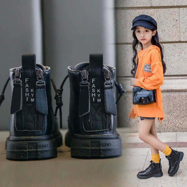 70% off factory online 2021 autumn and winter new children's martin boots real super fiber leather middle school girls' heel doubl, Black
70% off factory online 2021 autumn and winter new children's martin boots real super fiber leather middle school girls' heel doubl, Black