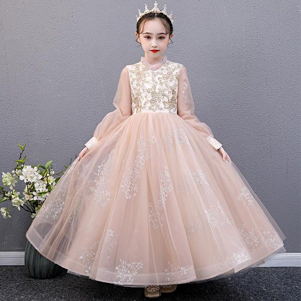 girl's dresses flower girl illusion full embroidery beading o-neck sequined princess floor-length tulle lace lovely kid party gown h264, Red;yellow
girl's dresses flower girl illusion full embroidery beading o-neck sequined princess floor-length tulle lace lovely kid party gown h264, Red;yellow