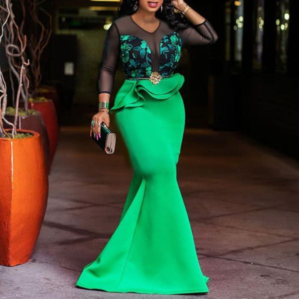 women long mermaid party dresses african lace printed high waist vestiods robe elegant trumpet green casual, Black;gray
women long mermaid party dresses african lace printed high waist vestiods robe elegant trumpet green casual, Black;gray