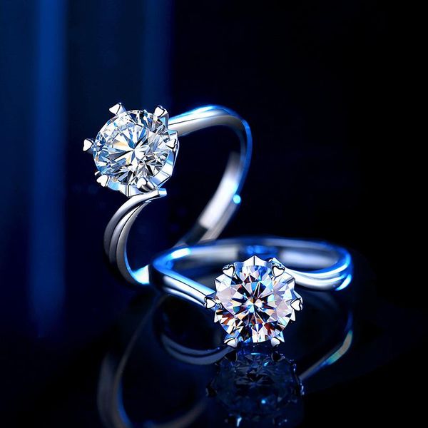 cluster rings white moissanite ring 925 silver 1ct 2ct 60points diamond adjustable opening for women wedding party classic jewelry, Golden;silver
cluster rings white moissanite ring 925 silver 1ct 2ct 60points diamond adjustable opening for women wedding party classic jewelry, Golden;silver