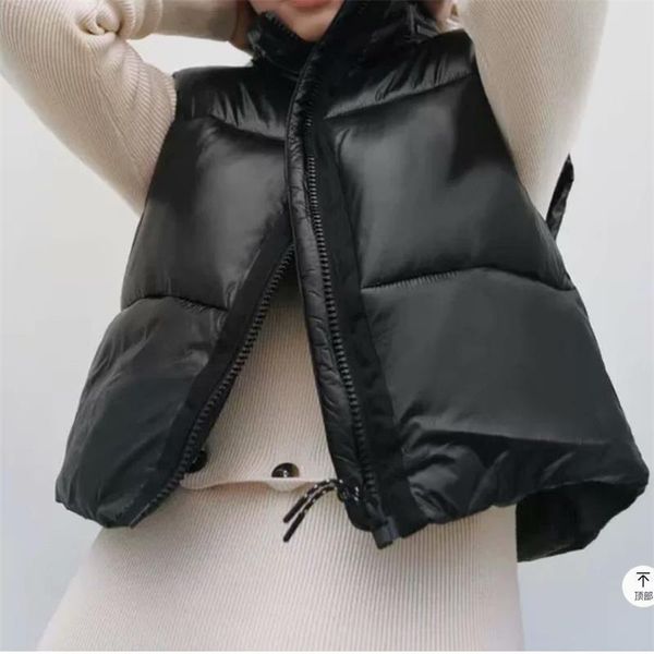 women's vests zxqj women 2021 fashion hooded cropped padded cotton waistcoat vintage sleeveless zip-up female outerwear chic, Black;white
women's vests zxqj women 2021 fashion hooded cropped padded cotton waistcoat vintage sleeveless zip-up female outerwear chic, Black;white