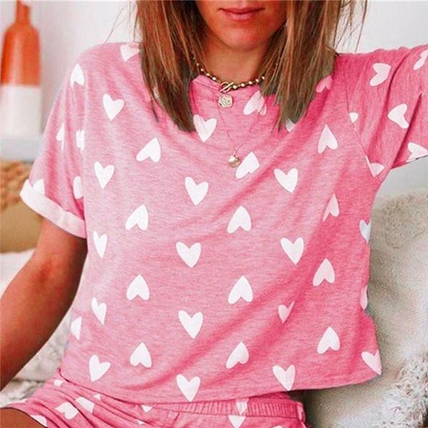 women's tracksuits women summer two pieces set casual heart printed o neck short sleeves elastic waist shorts fashion female clothing, Gray
women's tracksuits women summer two pieces set casual heart printed o neck short sleeves elastic waist shorts fashion female clothing, Gray