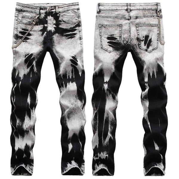 jeans street fashion zou folding line fried snowflake hanging chain decoration stretch slim fitting men, Blue
jeans street fashion zou folding line fried snowflake hanging chain decoration stretch slim fitting men, Blue