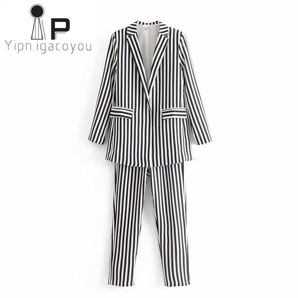 pant female 2021 spring autumn stripe suit jacket pencil pants two piece set loose coat trousers elegant office women 2pcs, White
pant female 2021 spring autumn stripe suit jacket pencil pants two piece set loose coat trousers elegant office women 2pcs, White