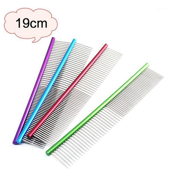 anti-corrosion colorful professional grooming comb for dogs cats color tapered stainless steel pins pet supplies #w3 hair brushes1, Silver
anti-corrosion colorful professional grooming comb for dogs cats color tapered stainless steel pins pet supplies #w3 hair brushes1, Silver