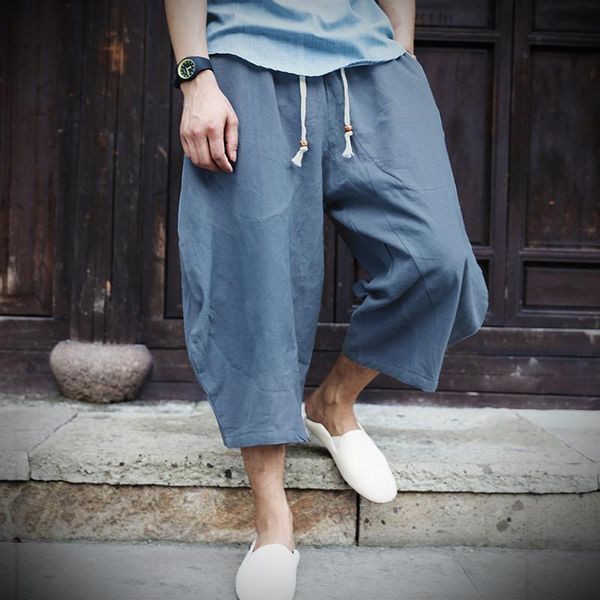 sinicism men brand casual pants summer fashion loose elastic waist tie sweatpants men's cotton cropped trousers s-4xl, Black
sinicism men brand casual pants summer fashion loose elastic waist tie sweatpants men's cotton cropped trousers s-4xl, Black