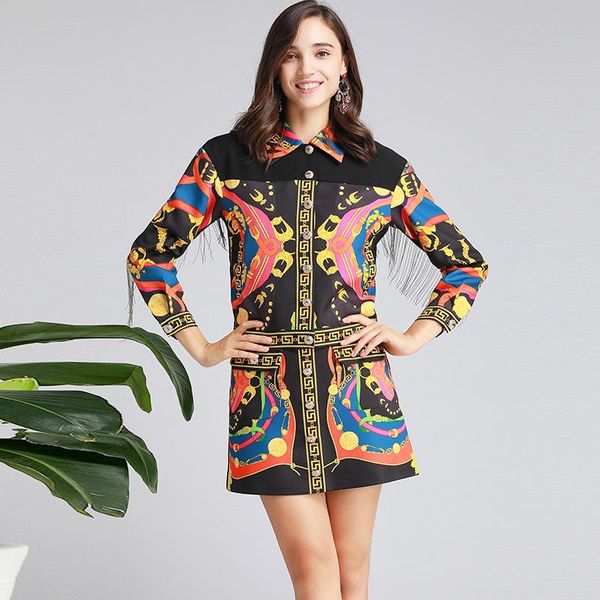 two piece dress huayimengyi set vintage long sleeve print splicing tassels short coat and a line skirt women ladies suit ng, White
two piece dress huayimengyi set vintage long sleeve print splicing tassels short coat and a line skirt women ladies suit ng, White