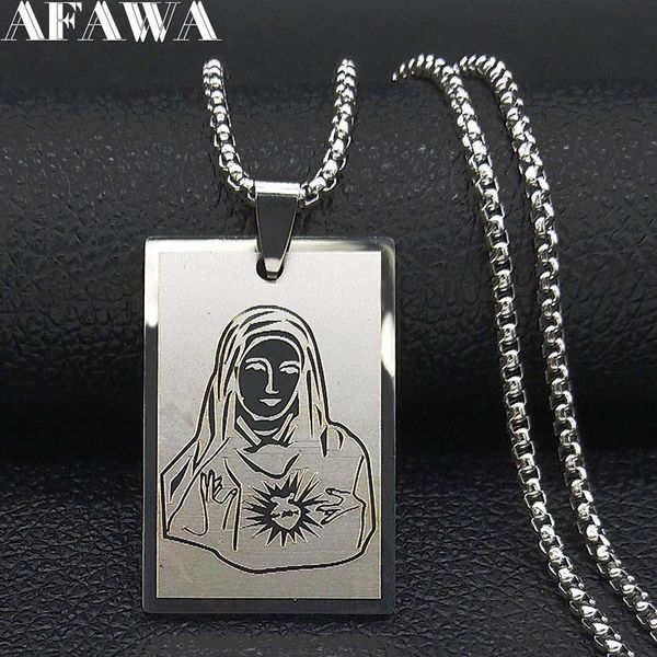 pendant necklaces 2021 fashion madonna stainless steel necklace chain women/men silver color long pendants jewelry collares mujer n19228
pendant necklaces 2021 fashion madonna stainless steel necklace chain women/men silver color long pendants jewelry collares mujer n19228