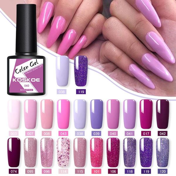 8ml purple series gel nail polish glitter uv varnish nude color semi permanent soak off led nails, Red;pink
8ml purple series gel nail polish glitter uv varnish nude color semi permanent soak off led nails, Red;pink