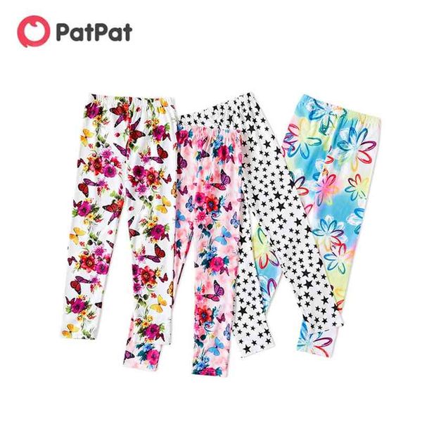 print milk silk floral and butterfly leggings 210528, Blue