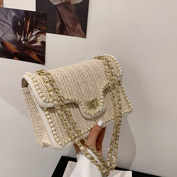fashion pearl chain ladies straw bag summer hand-woven shoulder bohemian beach messenger small square bags
fashion pearl chain ladies straw bag summer hand-woven shoulder bohemian beach messenger small square bags