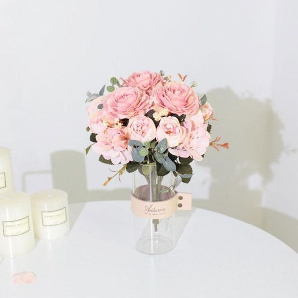 1pcs hydrangea roses artificial flowers for home wedding quality fake decorations high autumn peony mousse bouquet flower o8f7 decorative &
1pcs hydrangea roses artificial flowers for home wedding quality fake decorations high autumn peony mousse bouquet flower o8f7 decorative &
