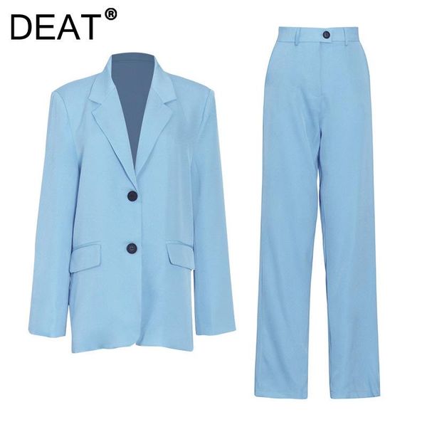 women's two piece pants deat woman suit solid notched long sleeve single breasted blazer coat + high waist casual style 2021 summer 15x, White
women's two piece pants deat woman suit solid notched long sleeve single breasted blazer coat + high waist casual style 2021 summer 15x, White