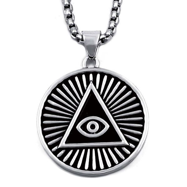 illuminati all seeing eye of providence pendant necklace for stainless steel men hiphop/rock style jewelry chain 24" necklaces, Silver
illuminati all seeing eye of providence pendant necklace for stainless steel men hiphop/rock style jewelry chain 24" necklaces, Silver