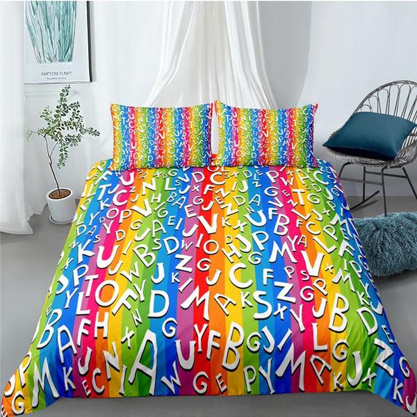 bedding sets rainbow letters comforter cover set duvet single double twin full king size quilt droppshiping
bedding sets rainbow letters comforter cover set duvet single double twin full king size quilt droppshiping