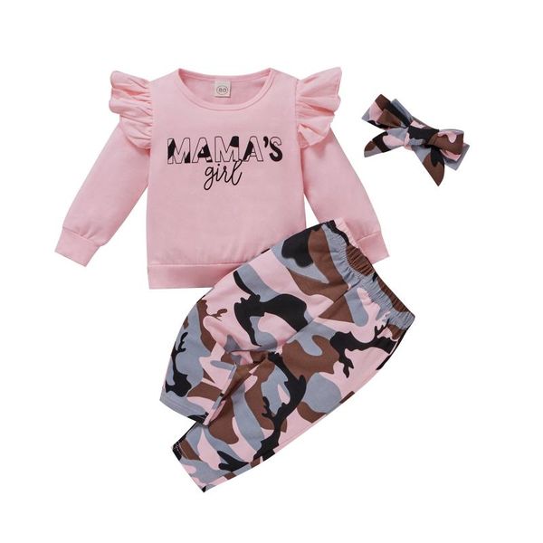 clothing sets girls clothes set, letter print long sleeve o-neck t-shirt+camouflage trousers+bow-knot headband 1-5t, White
clothing sets girls clothes set, letter print long sleeve o-neck t-shirt+camouflage trousers+bow-knot headband 1-5t, White