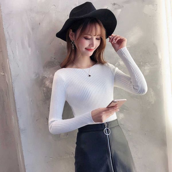 women's sweaters office style basic woman's knit jumper o-neck slim ladies long sleeve elastic thin female knitted pullovers lsn5, White;black
women's sweaters office style basic woman's knit jumper o-neck slim ladies long sleeve elastic thin female knitted pullovers lsn5, White;black