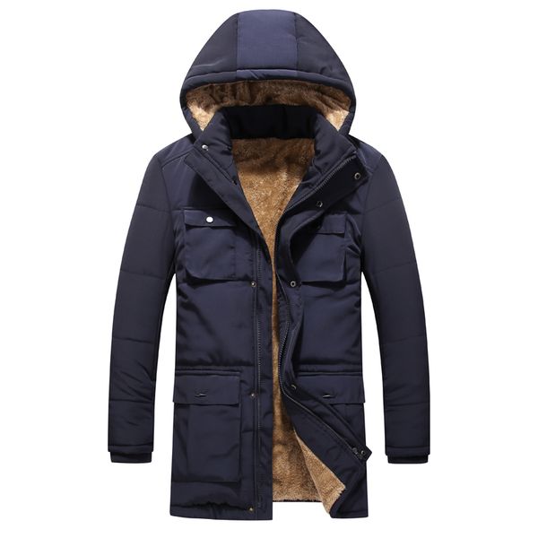 winter warm men jacket coat casual autumn fleece long thick outwear hooded multi-pocket male clothing down parka, Black
winter warm men jacket coat casual autumn fleece long thick outwear hooded multi-pocket male clothing down parka, Black