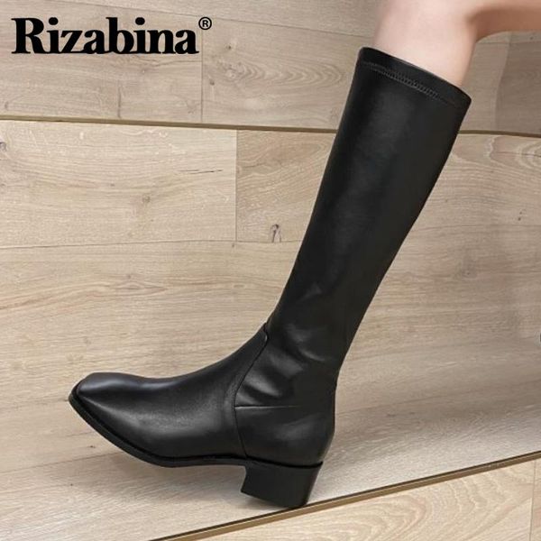 boots rizabina women long genuine leather zipper square heel woman knee high fashion cool winter shoes size 33-42, Black
boots rizabina women long genuine leather zipper square heel woman knee high fashion cool winter shoes size 33-42, Black