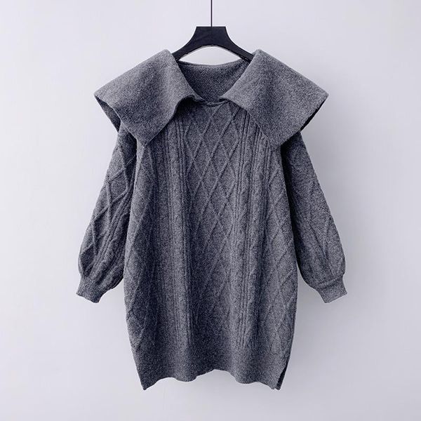 vintage knitted women sweater pullovers winter new 2021 solid long-sleeved loose thicken warm female pulls outwear, White;black
vintage knitted women sweater pullovers winter new 2021 solid long-sleeved loose thicken warm female pulls outwear, White;black