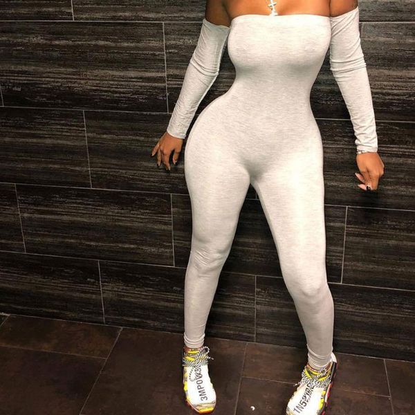 women off shoulder jumpsuits long sleeve solid color skinny club party fashion rompers sportswear streetwear women's &, Black;white
women off shoulder jumpsuits long sleeve solid color skinny club party fashion rompers sportswear streetwear women's &, Black;white