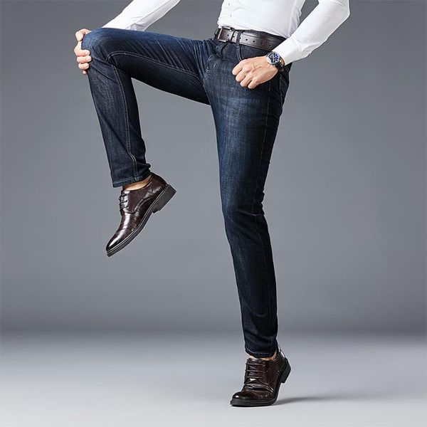 men's jeans brand 2021 classic business casual slim stretch soft straight leg pants/work clothes pants men clothing, Blue
men's jeans brand 2021 classic business casual slim stretch soft straight leg pants/work clothes pants men clothing, Blue