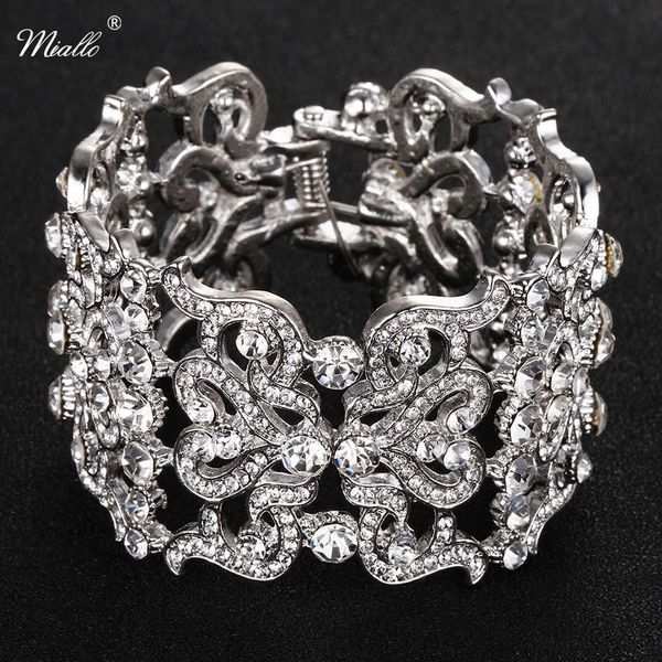 miallo baroque austrian crystal bracelets & bangles women jewelry accessories fashion charms cuff bracelet metal alloy bangles q0717, Black
miallo baroque austrian crystal bracelets & bangles women jewelry accessories fashion charms cuff bracelet metal alloy bangles q0717, Black
